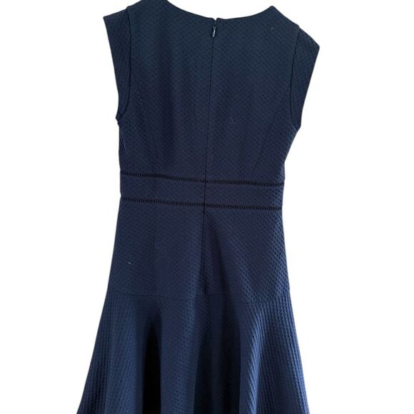 Rebecca Taylor Blue Sleeveless V Neck Fit and Flare Mini Dress - Picture 11 of 11